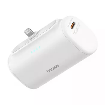 Išorinė baterija OS-Baseus Compact IP 5000 mAh 20 W (balta)