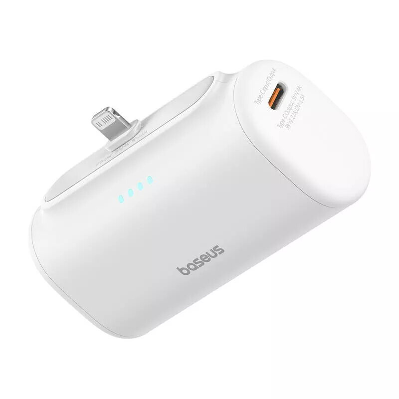 Išorinė baterija OS-Baseus Compact IP 5000 mAh 20 W (balta)