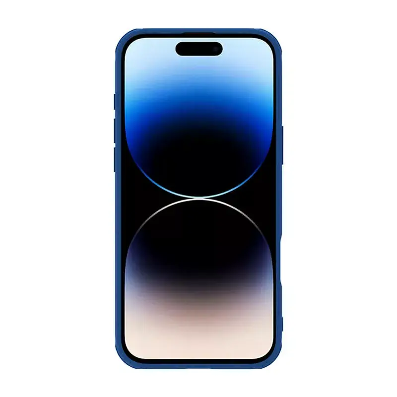 Apsauginis telefono dėklas Nillkin CamShield Pro skirtas iPhone 16 Plus, mėlynas, slankiojantis kameros dangtelis