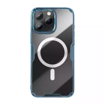 TPU dėklas Nillkin Nature iPhone 16 Plus – magnetinis, mėlynas, plonas apsauginis dangtelis