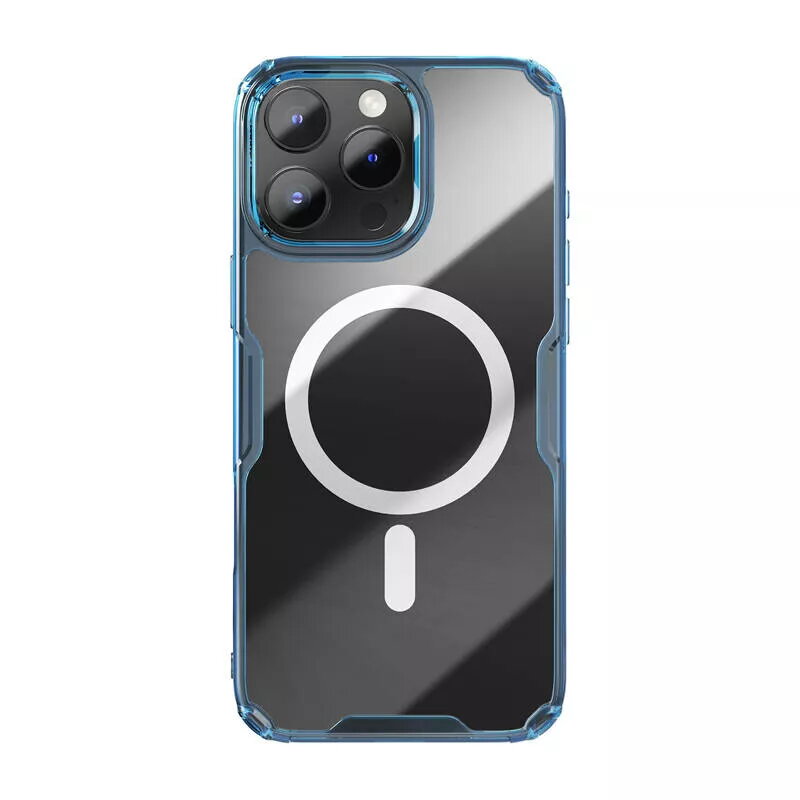 TPU dėklas Nillkin Nature iPhone 16 Plus – magnetinis, mėlynas, plonas apsauginis dangtelis