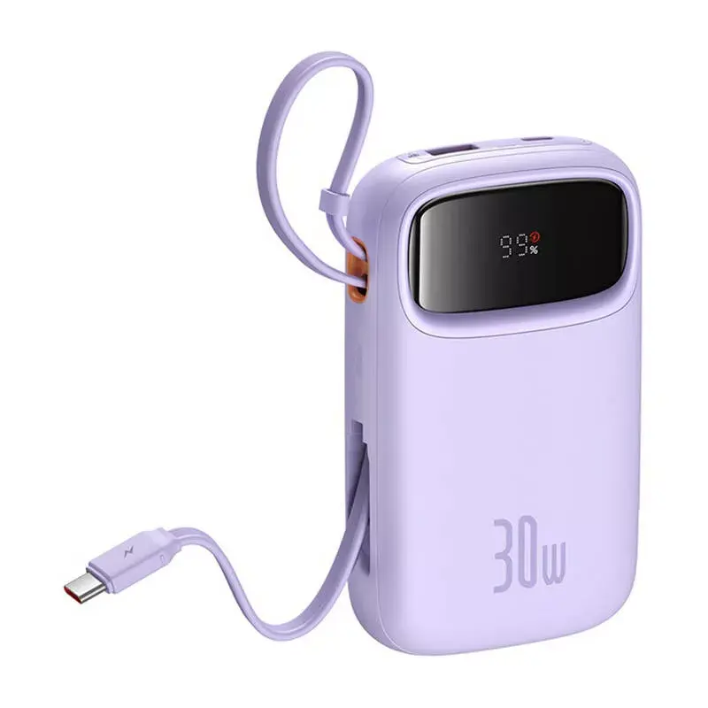 Nešiojamasis įkroviklis Baseus QPow 2 10000mAh 30W 2xUSB-C išorinė baterija (Purple)