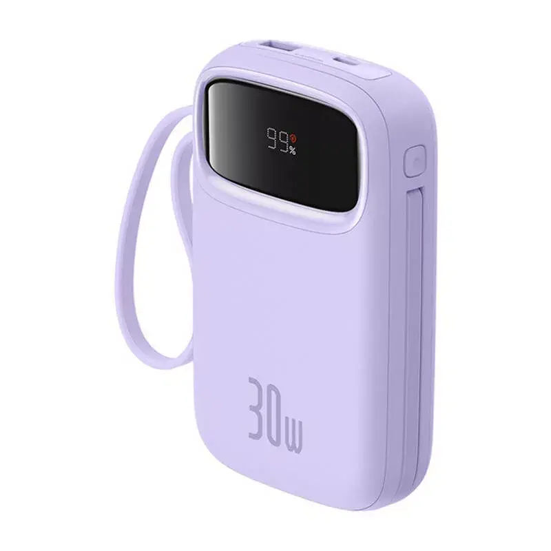 Nešiojamasis įkroviklis Baseus QPow 2 10000mAh 30W 2xUSB-C išorinė baterija (Purple)