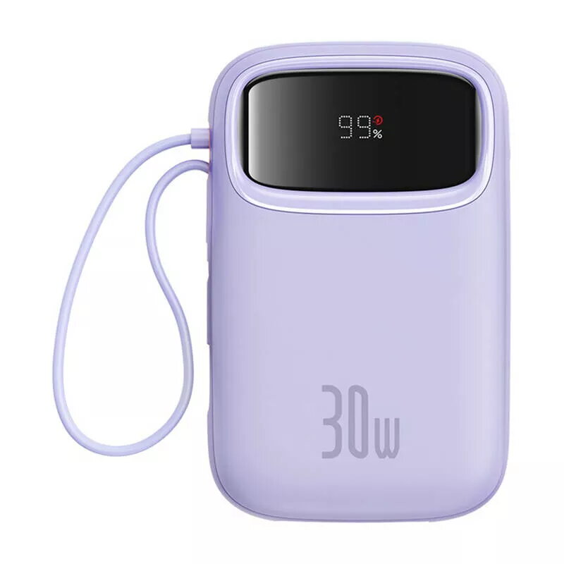 Nešiojamasis įkroviklis Baseus QPow 2 10000mAh 30W 2xUSB-C išorinė baterija (Purple)