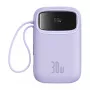 Nešiojamasis įkroviklis Baseus QPow 2 10000mAh 30W 2xUSB-C išorinė baterija (Purple)