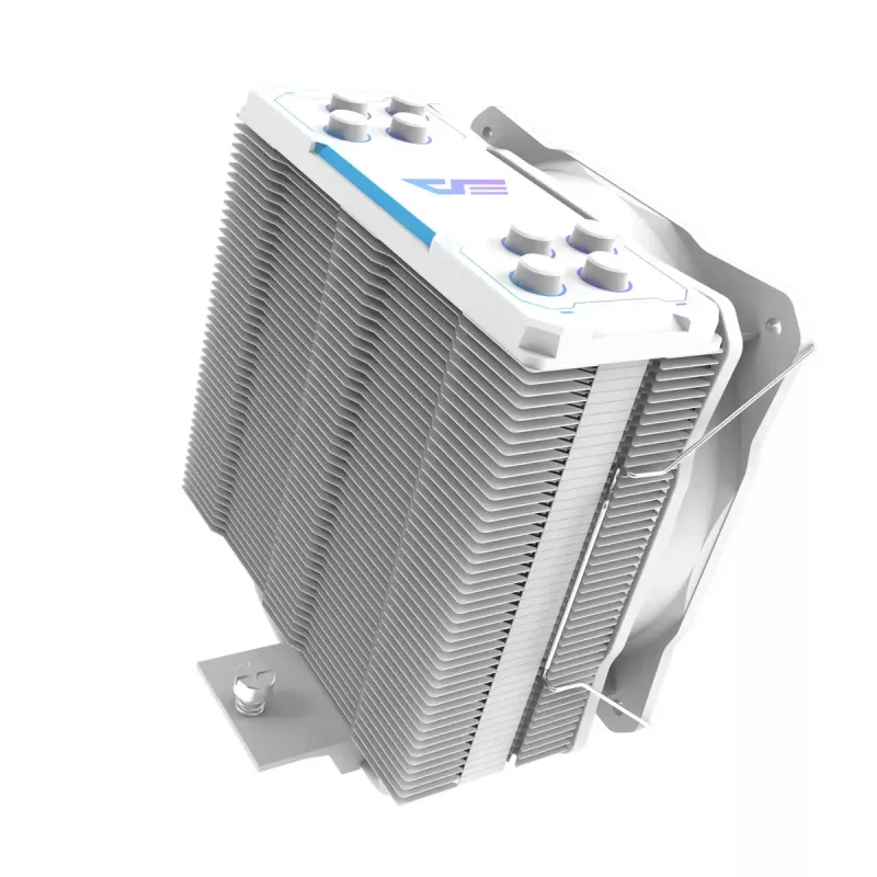 Darkflash Z4 Pro Mist White oro aušintuvas — 120 mm ventiliatorius, hidraulinis guolis, 200 W TDP, palaiko AM5/AM4/LGA1700/1200/115x