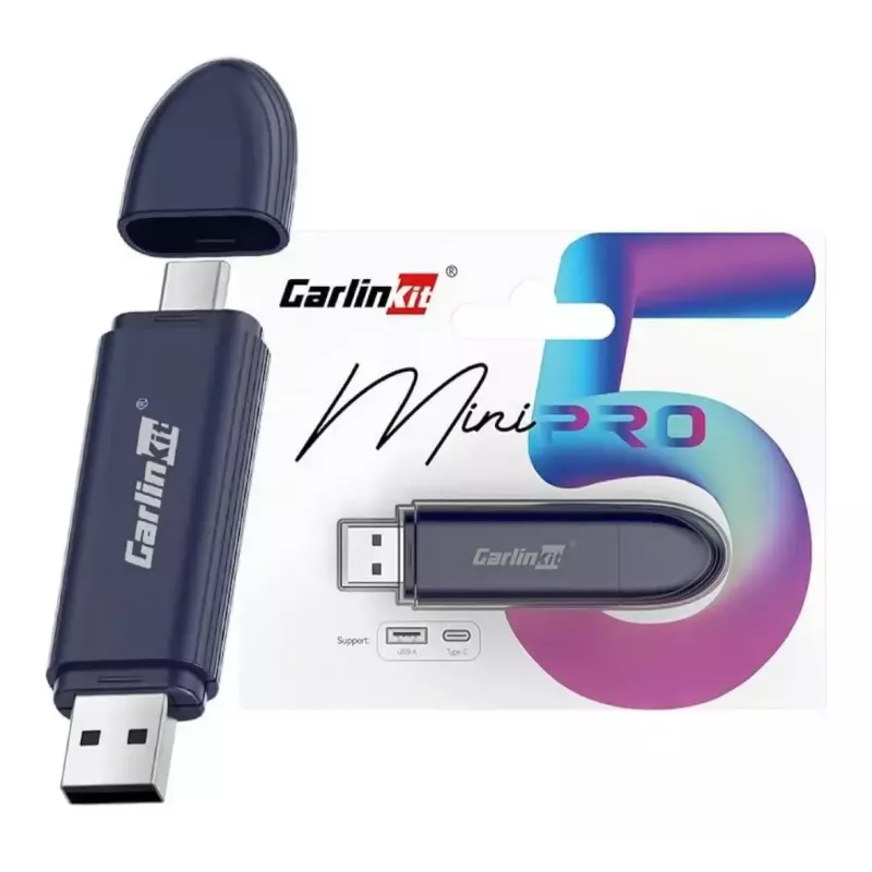 Carlinkit automobilinės medijos imtuvas MINI PRO — juodas, 81,3×21×10,5 mm
