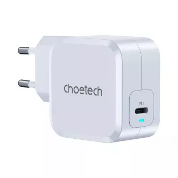 USB-C maitinimo įkroviklis CHOETECH PD8007 45W EU baltas – USB‑C PD 45W