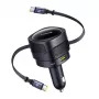 Automobilinis įkroviklis Baseus Enjoyment Max 90W su USB-C ir USB-A prievadais