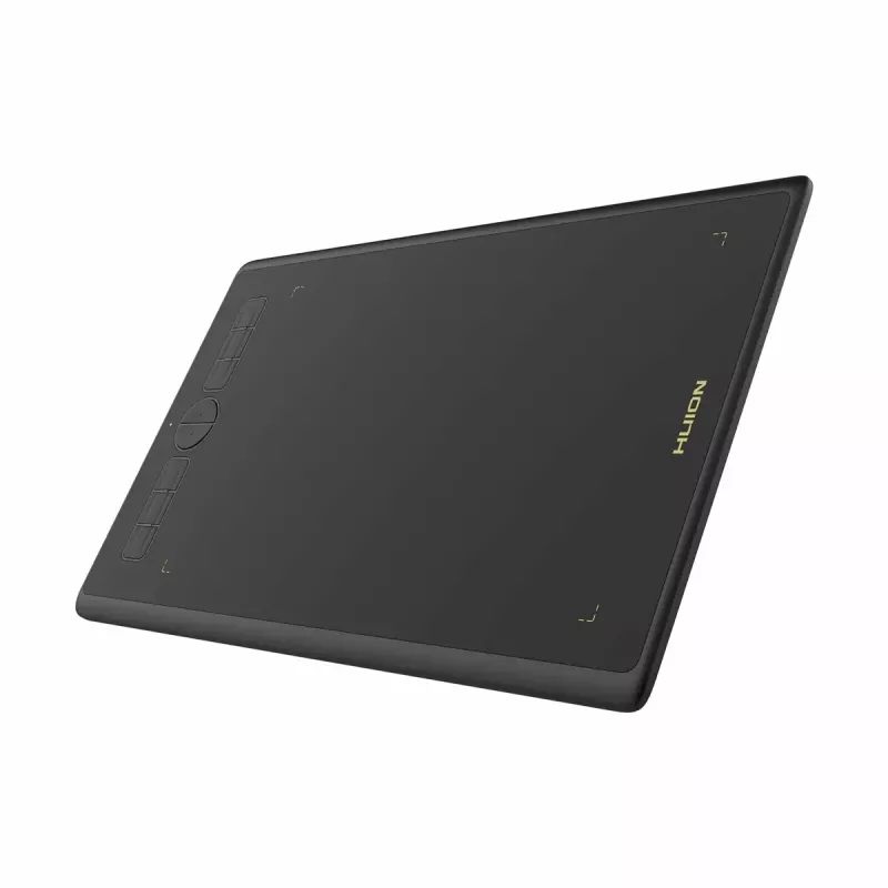 Grafikos planšetė HUION Inspiroy H580X — aktyvi sritis 8,5×5,3 colio, 5080 LPI, 8192 slėgio lygių, 8 programuojami klavišai, USB-C