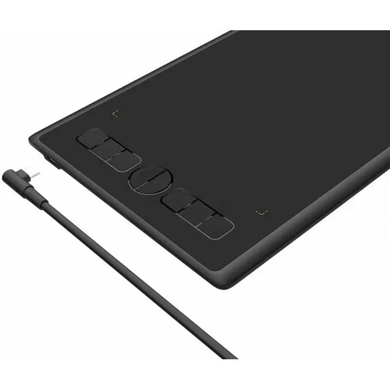 Grafikos planšetė HUION Inspiroy H580X — aktyvi sritis 8,5×5,3 colio, 5080 LPI, 8192 slėgio lygių, 8 programuojami klavišai, USB-C