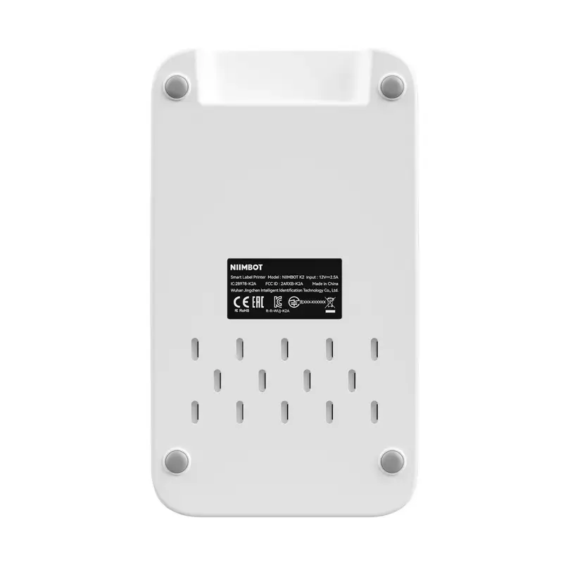 Etikečių spausdintuvas NIIMBOT K2 baltas — nešiojamas Bluetooth etikečių spausdintuvas, kompaktiškas dizainas