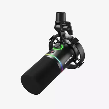 Podcast mikrofonas MAONO PD200X Juoda — laidinis XLR/USB-C, jautrumas -52 dB, 40–16000 Hz