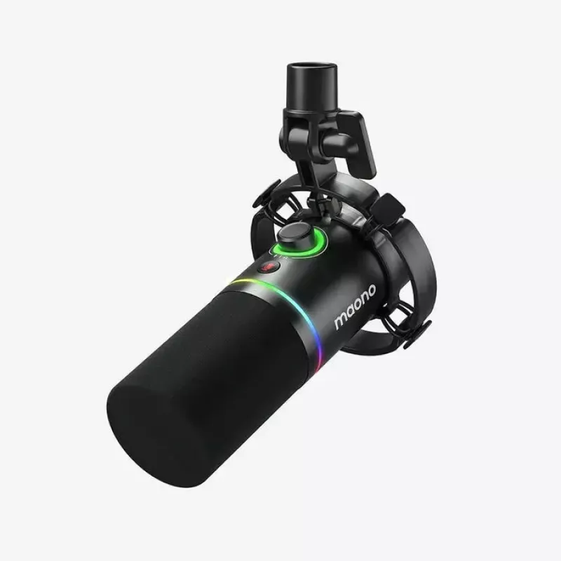 Podcast mikrofonas MAONO PD200X Juoda — laidinis XLR/USB-C, jautrumas -52 dB, 40–16000 Hz