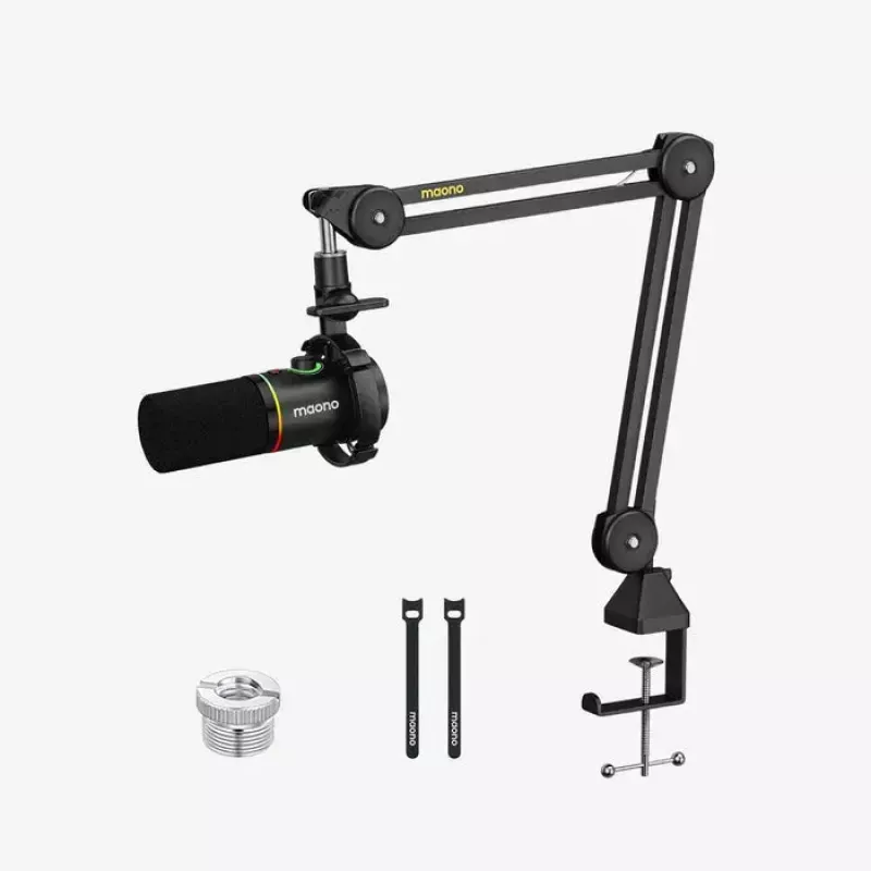 Podcast mikrofonas MAONO PD200X Juoda — laidinis XLR/USB-C, jautrumas -52 dB, 40–16000 Hz