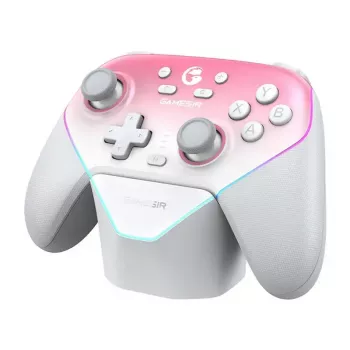Belaidis valdiklis GameSir SuperNova T4n Pro rožinis — Bluetooth, ergonomiškas delninis dizainas