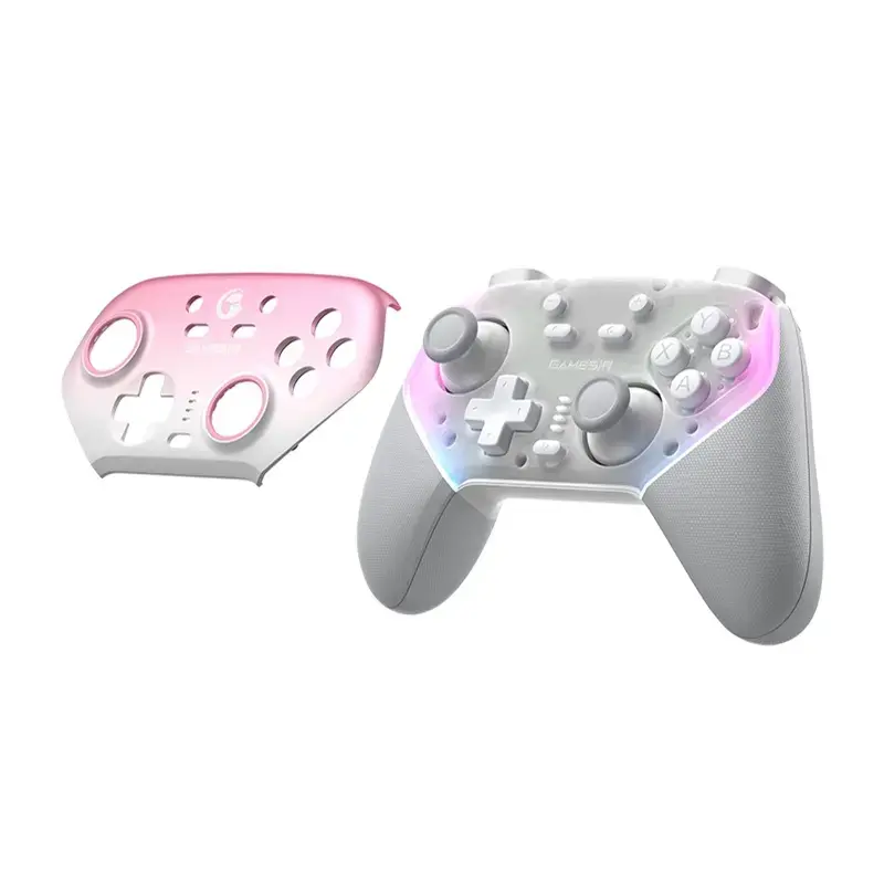 Belaidis valdiklis GameSir SuperNova T4n Pro rožinis — Bluetooth, ergonomiškas delninis dizainas