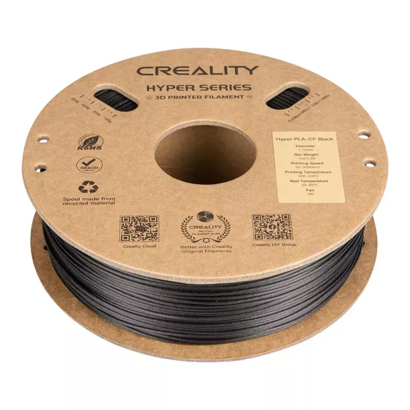 Creality 3D Hyper PLA-CF anglies pluošto juoda 1 kg