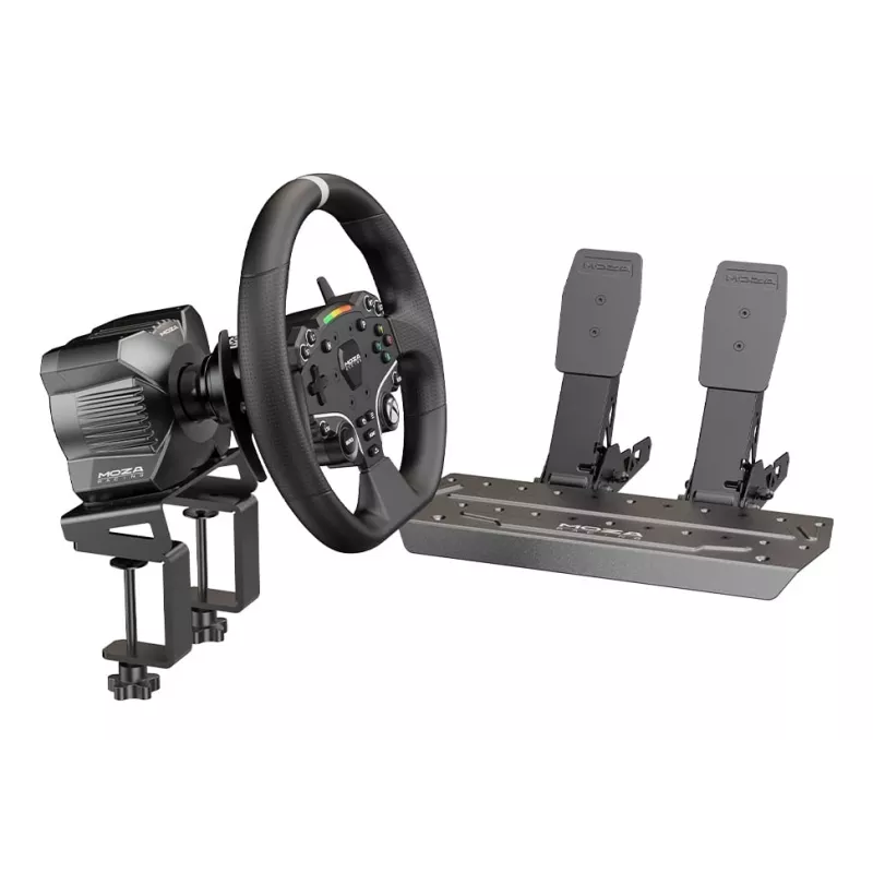 Moza Racing R3 Bundle For XBOX & PC, vairas + pedalai, PC, Xbox One, Xbox Series S, Xbox Series X, pradžios mygtukas, 360°, tiesioginė pavara, reguliuojamas