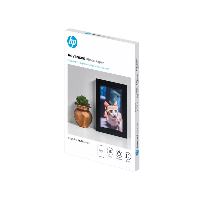 HP Advanced Photo Paper Glossy 250 g/m2 10 x 15 cm (101 x 152 mm) 25 lapai