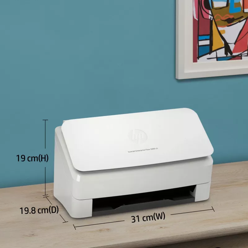 HP Scanjet Enterprise Flow 5000 s5 lapinis skaitytuvas 600 x 600 DPI A4 Balta