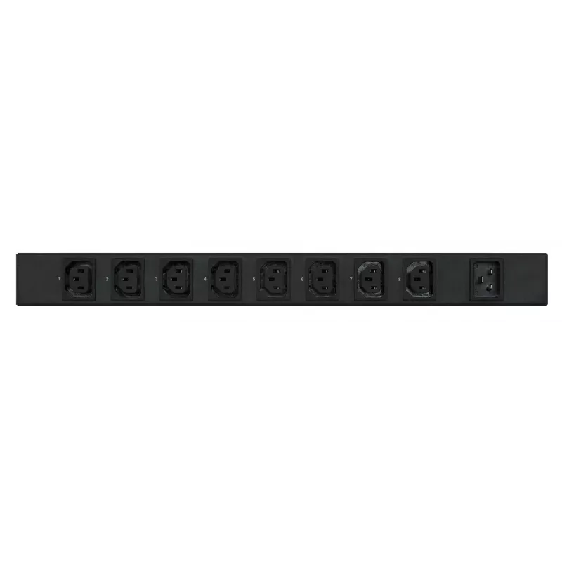 APC Easy Rack PDU, perjungiamas, 1U, 1 fazė, 3,7kW, 230V, 16A, 8 x C13 lizdai, IEC60320 C20 įvadas
