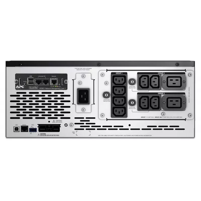 APC Smart-UPS X SMX3000HVNC - 3000VA, 8x C13 + 2x C19 lizdai, USB, praplečiamas veikimo laikas, mažas gylis, NMC