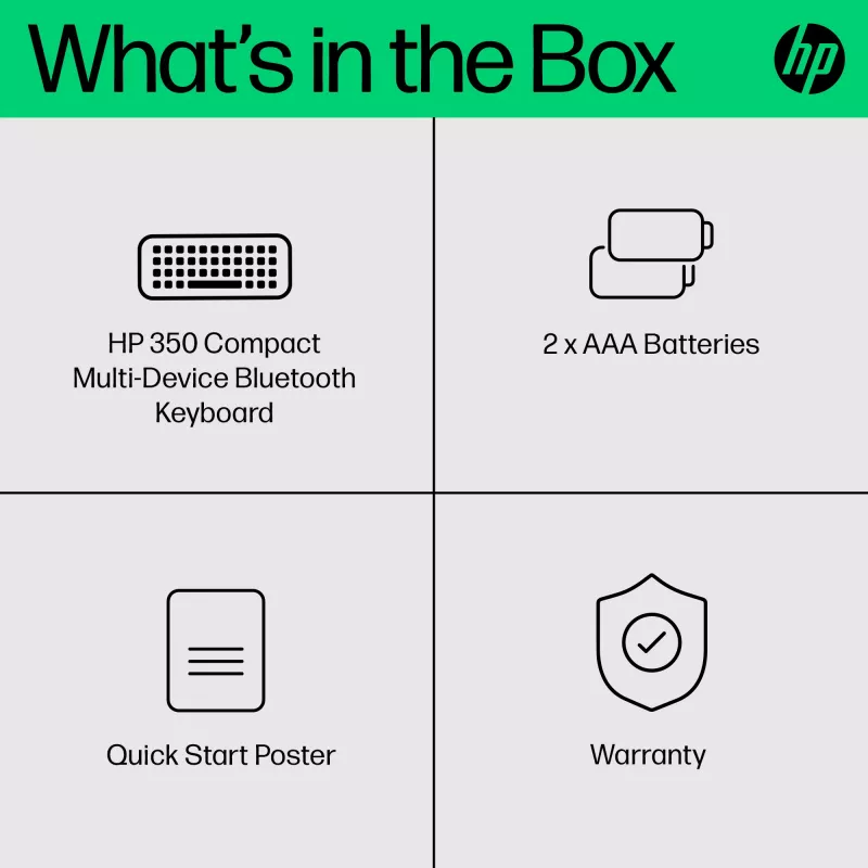 HP 350 Compact Multi-Device Bluetooth klaviatūra
