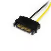 StarTech.com 6 colių SATA maitinimo į 6 kontaktų PCI Express vaizdo plokštės maitinimo kabelio adapteris