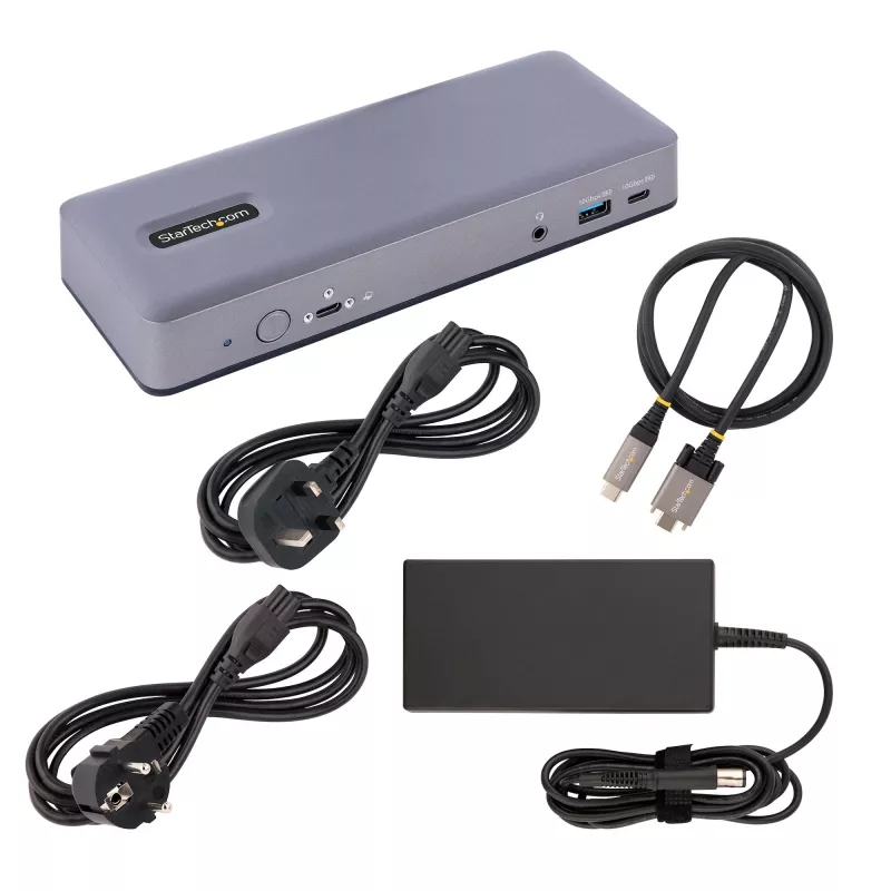 StarTech.com DK31C3MNCRUE nešiojamojo kompiuterio dokas / prievadų replikatorius Laidinis USB 3.2 Gen 2 (3.1 Gen 2) Type-C