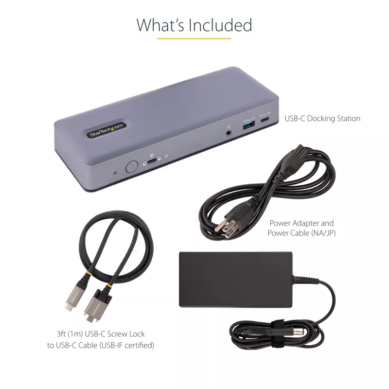 StarTech.com DK31C3MNCRUE nešiojamojo kompiuterio dokas / prievadų replikatorius Laidinis USB 3.2 Gen 2 (3.1 Gen 2) Type-C