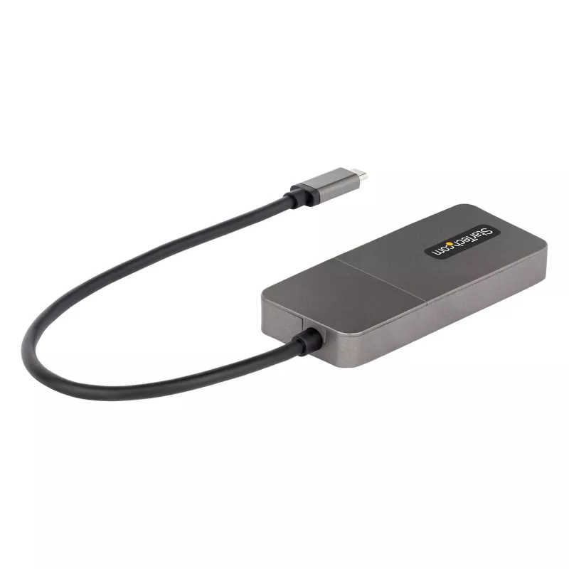 StarTech.com 3 prievadų USB-C MST šakotuvas – USB Type-C į 3x HDMI kelių monitorių adapteris nešiojamam kompiuteriui – Trigubas HDMI iki 4K 60Hz su DP 1.4 Alt Mode ir DSC – HDR – 30 cm laidas – Tik Windows