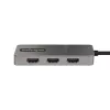 StarTech.com 3 prievadų USB-C MST šakotuvas – USB Type-C į 3x HDMI kelių monitorių adapteris nešiojamam kompiuteriui – Trigubas HDMI iki 4K 60Hz su DP 1.4 Alt Mode ir DSC – HDR – 30 cm laidas – Tik Windows