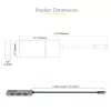 StarTech.com 3 prievadų USB-C MST šakotuvas – USB Type-C į 3x HDMI kelių monitorių adapteris nešiojamam kompiuteriui – Trigubas HDMI iki 4K 60Hz su DP 1.4 Alt Mode ir DSC – HDR – 30 cm laidas – Tik Windows