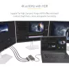 StarTech.com 3 prievadų USB-C MST šakotuvas – USB Type-C į 3x HDMI kelių monitorių adapteris nešiojamam kompiuteriui – Trigubas HDMI iki 4K 60Hz su DP 1.4 Alt Mode ir DSC – HDR – 30 cm laidas – Tik Windows
