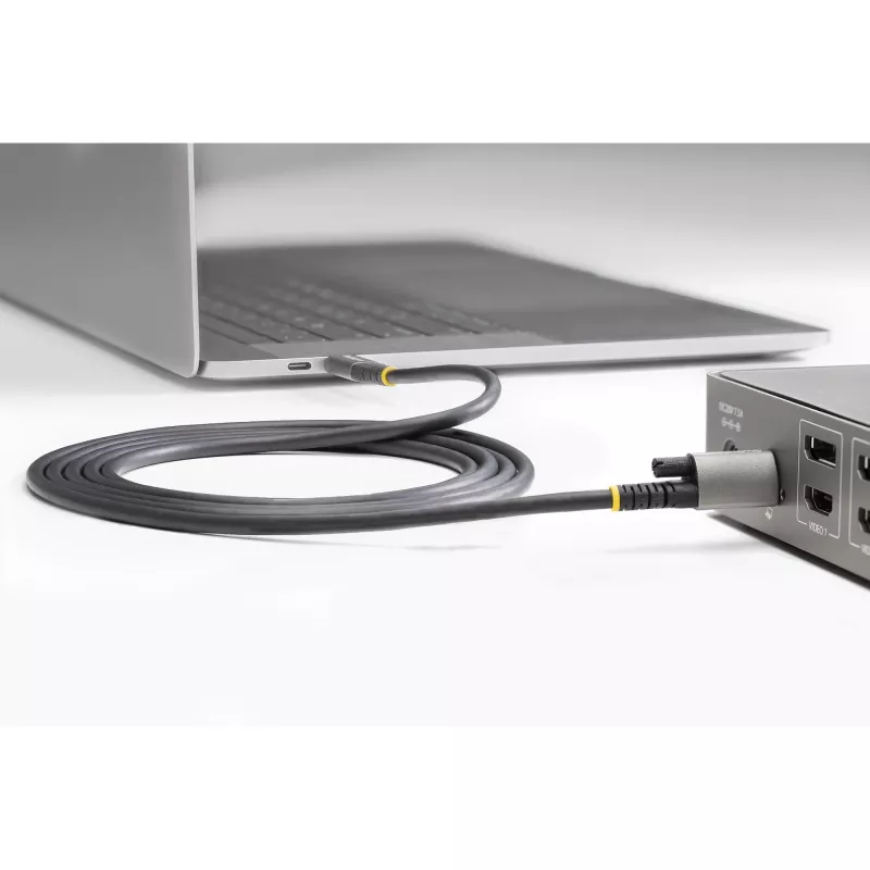 StarTech.com 3ft (1m) Viršutinio varžto užrakinamas USB C laidas 10 Gbps - USB 3.1/3.2 Gen 2 Type-C laidas - 100W (5A) Power Delivery įkrovimas, DP Alt Mode - Viengubas varžto užraktas, USB-C laidas įkrovimui/sinchronizavimui