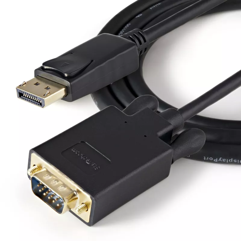 StarTech.com 3 pėdų (1 m) DisplayPort į VGA laidas – aktyvus DisplayPort į VGA adapterio laidas – 1080p vaizdo – DP į VGA monitoriaus laidas – DP 1.2 į VGA keitiklis – fiksuojama DP jungtis