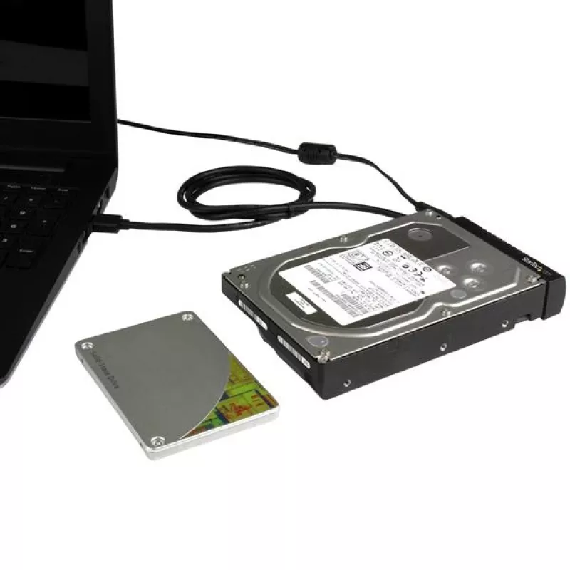 StarTech.com SATA į USB kabelis - USB 3.1 (10 Gbps) - UASP, juoda, veiklos, maitinimo, CE, FCC, ASMedia - ASM1351, 12 V, 0–60 °C