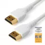 “StarTech.com” plonas 3 pėdų (1 m) HDMI 2.0 laidas, lankstus “Premium Certified HDMI” laidas su eternetu, UHD 4K 60Hz HDR10, patvari aramidinio pluošto konstrukcija su TPE apvalkalu, baltas