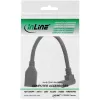 InLine DisplayPort 1.4 adapterio laidas M/F, 8K4K, į viršų lenktas, juoda/auksinė