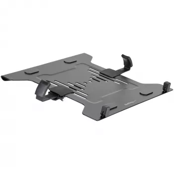 StarTech.com VESA nešiojamojo kompiuterio dėklas - reguliuojamas monitoriaus rankos nešiojamojo kompiuterio dėklas, tvirtinantis nešiojamuosius kompiuterius (4,5 kg / 9,9 lb) - 75x75 ir 100x100 VESA tvirtinimo angos - ventiliuojamas - monitorių stalo laikikliams/stovams