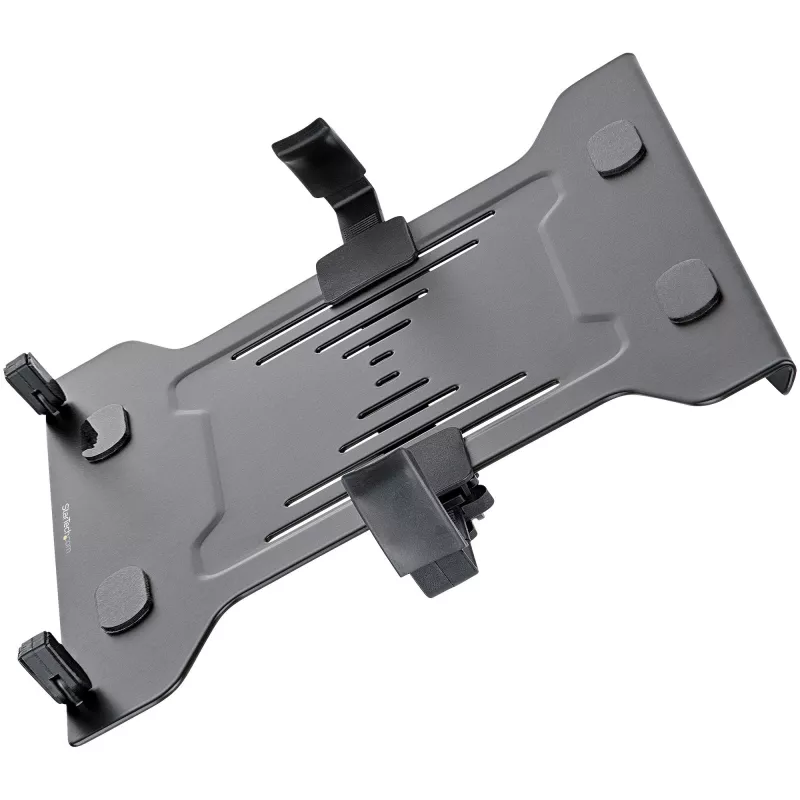 StarTech.com VESA nešiojamojo kompiuterio dėklas - reguliuojamas monitoriaus rankos nešiojamojo kompiuterio dėklas, tvirtinantis nešiojamuosius kompiuterius (4,5 kg / 9,9 lb) - 75x75 ir 100x100 VESA tvirtinimo angos - ventiliuojamas - monitorių stalo laikikliams/stovams