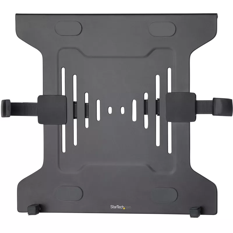 StarTech.com VESA nešiojamojo kompiuterio dėklas - reguliuojamas monitoriaus rankos nešiojamojo kompiuterio dėklas, tvirtinantis nešiojamuosius kompiuterius (4,5 kg / 9,9 lb) - 75x75 ir 100x100 VESA tvirtinimo angos - ventiliuojamas - monitorių stalo laikikliams/stovams