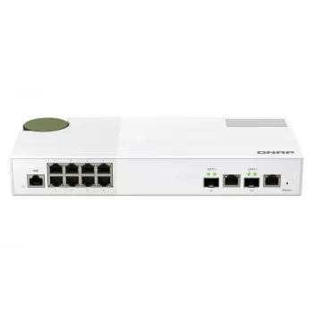 QNAP QSW-M2108-2C tinklo komutatorius valdomas L2 2.5G Ethernet (100/1000/2500) pilka, balta