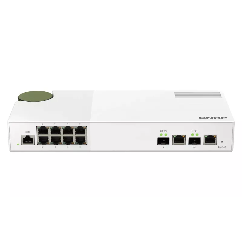QNAP QSW-M2108-2C tinklo komutatorius valdomas L2 2.5G Ethernet (100/1000/2500) pilka, balta