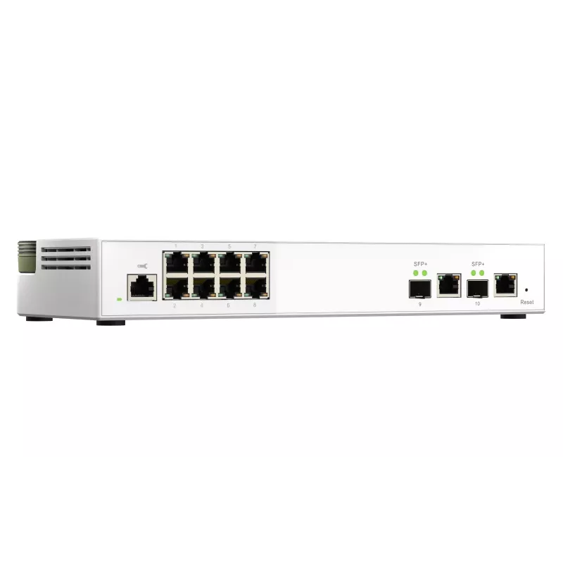QNAP QSW-M2108-2C tinklo komutatorius valdomas L2 2.5G Ethernet (100/1000/2500) pilka, balta