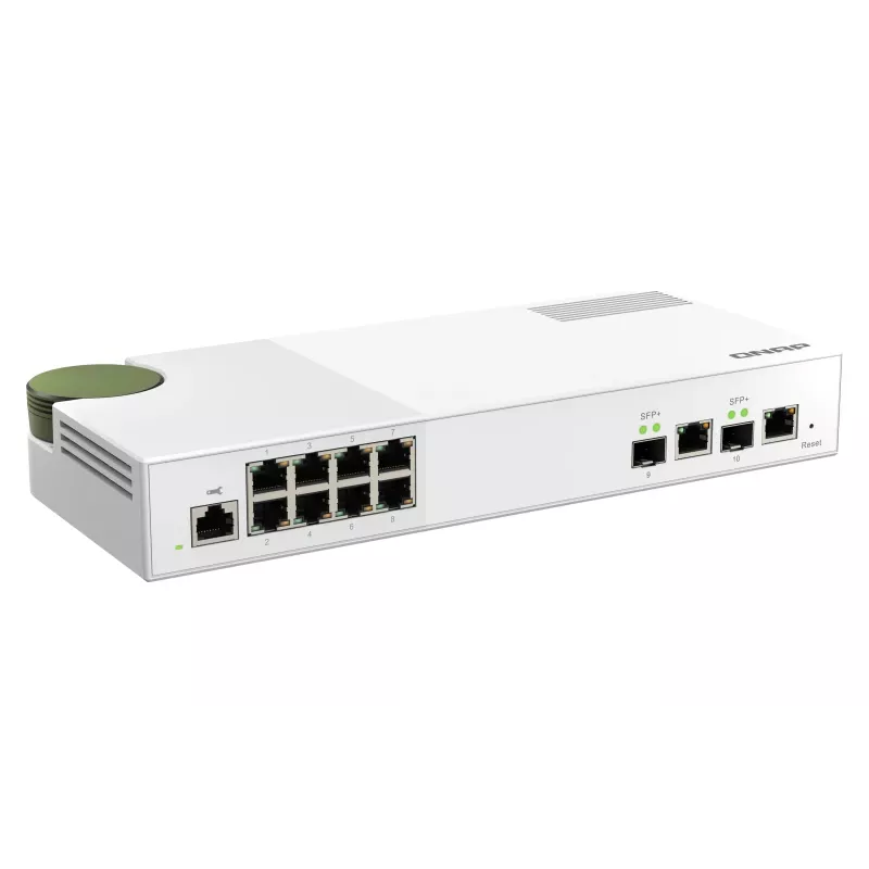 QNAP QSW-M2108-2C tinklo komutatorius valdomas L2 2.5G Ethernet (100/1000/2500) pilka, balta