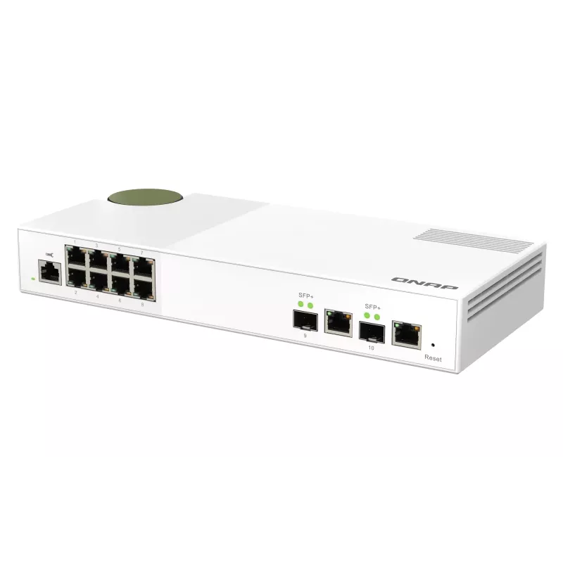 QNAP QSW-M2108-2C tinklo komutatorius valdomas L2 2.5G Ethernet (100/1000/2500) pilka, balta