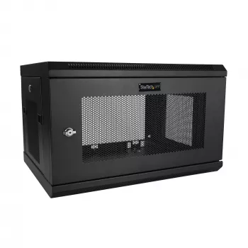 StarTech.com 2-Post 6U sieninis tinklo spintos korpusas su 1U lentyna, 19 inch sieninis serverio stovas duomenims / tinklui / AV / elektronikai / kompiuterinei įrangai, mažas ventiliuojamas stovo korpusas