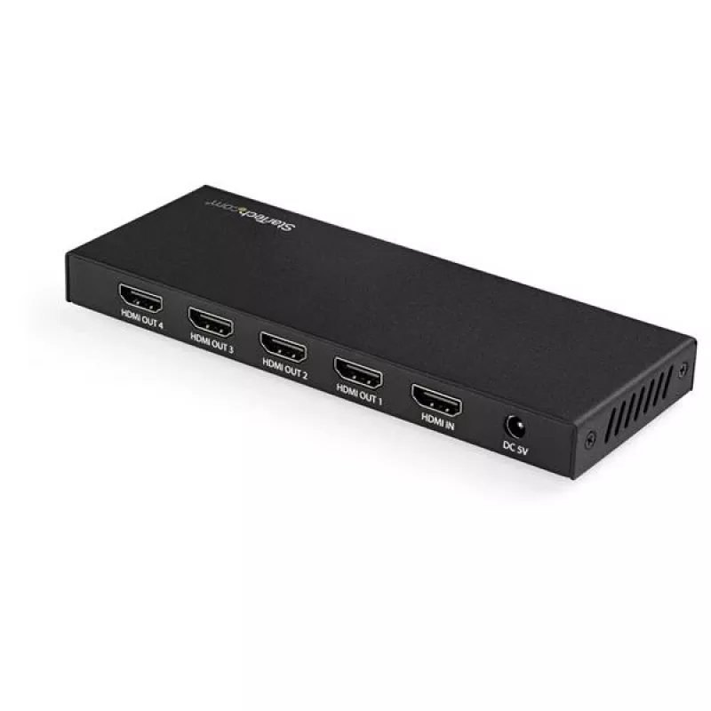 StarTech.com 4 prievadų HDMI skirstytuvas – 4K 60Hz, HDMI, 4x HDMI, 3840 x 2160 pikselių, juoda, 4K Ultra HD, 60 Hz